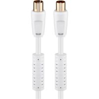 cable coaxial goobay 25 m machohembra blanco para antena de tv
