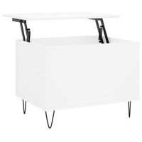 mesa de cafe - mesa de centro madera contrachapada blanco 60x445x45 cm
