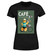 cafe du cycliste womens t-shirt - black - xxl - black