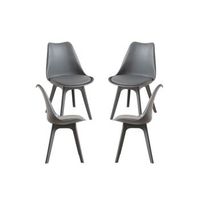 pack 4 sillas synk suprym de polipropileno 824843 cm - gris oscuro