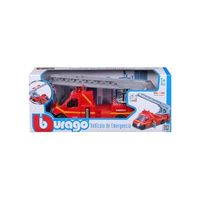 camion de bomberos con escalera en miniatura