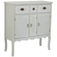aparador de madera con 3 cajones y 3 puertas 90x38x985h cm