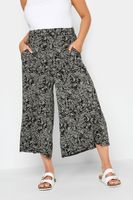 yours culottes negros de florecillas mujer curvy y tallas grandes yours