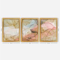 cuadro decorativo enmarcado 3ac163 multicolor 35x45 cm 3 piezas