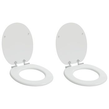 Asiento De Inodoro De Cierre Suave 2 Uds. 44 X 38 Cm Vidaxl
