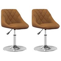 2 uds sillas de comedor  silla de mesa  silla de cocina giratorias terciopelo marron