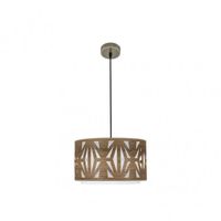 fabrilamp colgante regulable modelo katerina 1xe27 cueromadera oscura