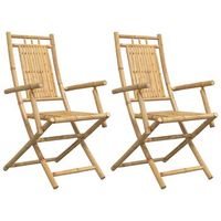sillas de jardin plegables 2 uds  silla de exterior  sillon bambu 53x66x99 cm