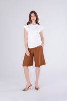camiseta con aplicaciones de flores en el bolsillo off white