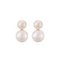 pendientes de perlas para mujer de plata 925 rosa