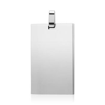Colgante rectangular acero inoxidable grabable