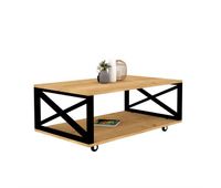 mesa auxiliar100 tablero de aglomerado rechapado en melamina color atlantic pino