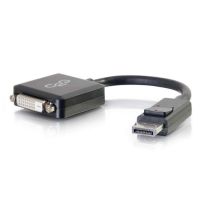 adaptador convertidor displayport a dvi-d single link c2g 20 cm negro