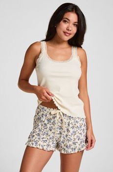 Hunkemöller Short de punto con volantes Blanco