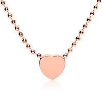 cadena grabable corazon de plata 925 chapada en oro rosa