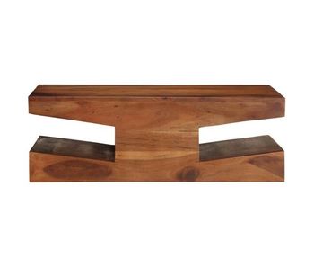 Mesa de café - mesa de centro de madera maciza 90x60x30 cm acacia