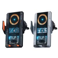 wekome wp-u208 soporte de carga inalambrica magnetico transparente para automovil de 15w ajustable en 360 apertura y