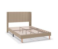 estructura de cama tapizada noelia de 30 cm 140x190 cm beige