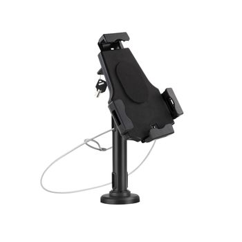 Tooq soporte de sobremesa y pared profesional ajustable para tablet de entre 7.9â? a 10.5â? - incluye candado antirrobo - organizador de cables - color negro
