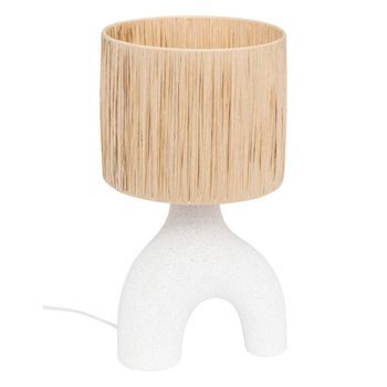 Lámpara De Mesa Tania Cerámica Blanca H47cm