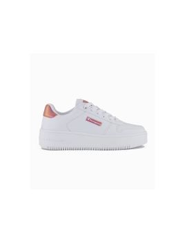 Zapatillas Champion Rebound Platform Glitz Low Cut Mujer Blanco Rosa