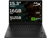 portatil gaming - hp hyperx omen 15-gb0006ns 153 2k amd ryzen 5 240 16 gb ram 512 ssd geforce rtx 5050 sin sistema operativo
