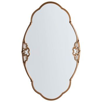 Espejo De Pared Estilo Glamour Vintage Decorativo Con Marco De Metal Dorado Epannes