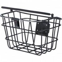 basil cesto con asa delantero bremen nordlicht con placa adaptadora bskf aluminio negro