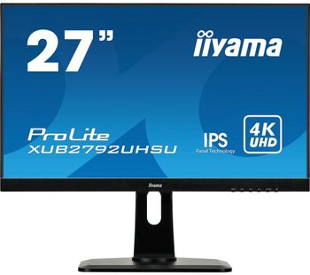 IIYAMA ProLite XUB2792UHSU-B1 4K Ultra HD 27” IPS LCD Monitor - Black, Black
