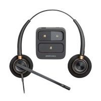 hp poly auriculares binaurales encorepro 520 con desconexian rapida
