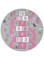 alfombra infantil bini rosa 200 cm redondo