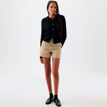 GAP Shorts caqui Downtown de talle medio 862443-681