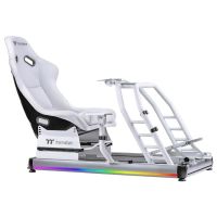 silla gaming thermaltake gr500 snow blanco respaldo duro rgb 120 kg