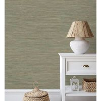 papel pintado vinilico ecologico con textura de fibras de canamo fondo verde - sisay texture 681828 de gaulan - rollo de 10 m x 052 m