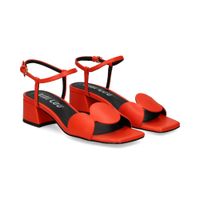 bibi lou sandalias con tacon mujer - rojo talla 37