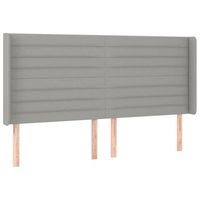 cabecero con orejas de tela gris claro 183x16x118128 cm