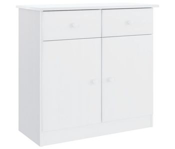 Vidaxl aparador alta madera maciza de pino blanco 77x35x73 cm