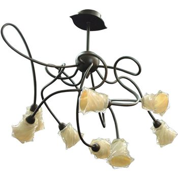 Lámpara de techo piacenza 8xg9 al.reg.xd.65cm marrón