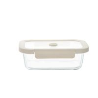 caja de vidrio y tapa beige l21 cm