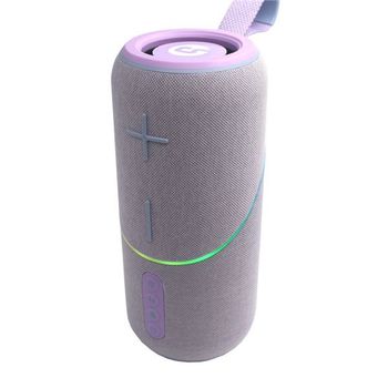 Coolsound rainbow beat altavoz bluetooth true wireless 20w - autonomia hasta 3h - usb, microsd y aux - funcion manos libres - radio fm - iluminacion rgb - color violeta