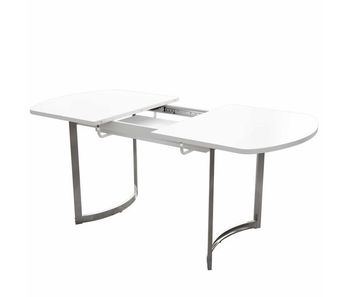 Mesa de comedor extensible para 4 a 6 personas en mdf - 140/180 x 80 cm - blanco