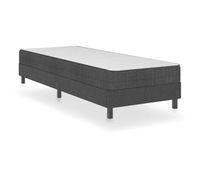 cama box spring tela gris oscuro 100x200 cm