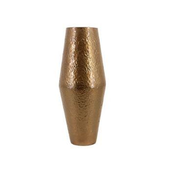 Jarrón diseño metal martillado dorado 50cm