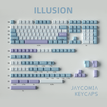 Teclas GMK Illusion de 173 Teclas, Perfil Cherry Double Shot, PBT, Barra de Espacio 6U7U7.25U, para Teclado Mecánico, Compatible con Interruptores MX