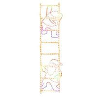 figura plegable de papa noel en escalera con 552 leds 50x200 cm vidaxl