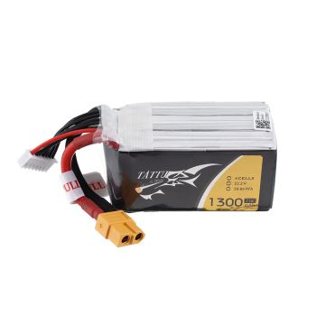Batería Lipo TATTU de 22.2V 1300mAh 75C 6S con enchufe XT60 para drones de carreras FPV RC