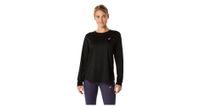 camiseta de manga larga para mujer asics core run negra
