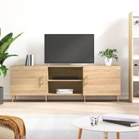 mueble tv  mueble de salon  armario tv madera de ingenieria roble sonoma 150x30x50 cm cfw779199