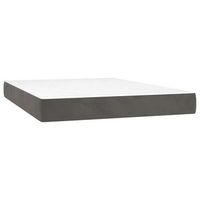 colchon de cama  colchon muelles ensacados terciopelo gris oscuro 140x210x20 cm