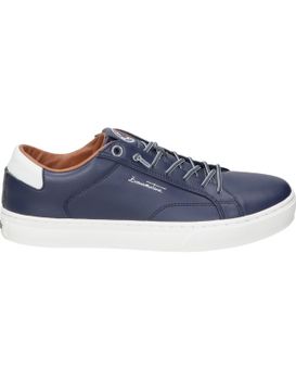 Zapatos Bajos De Piel Para Hombre Bonaventure B400-2 Azul Marino 40